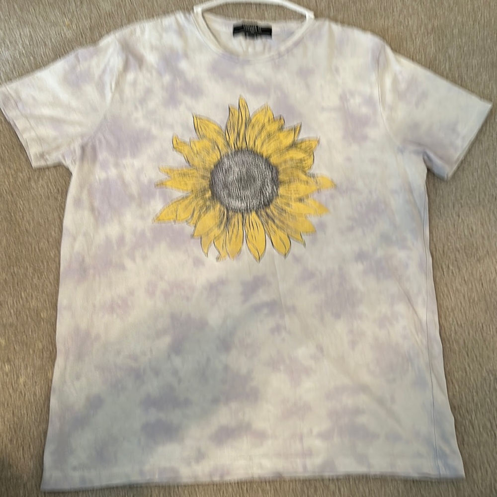 Faded tie dye sunflower shirt